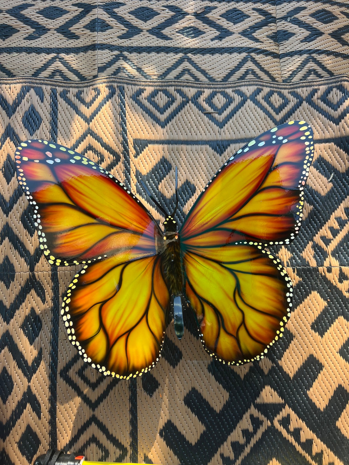 Stainless steel Monarch Butterfly. Great addition to the garden and landscape design. UV protected. Free shipping