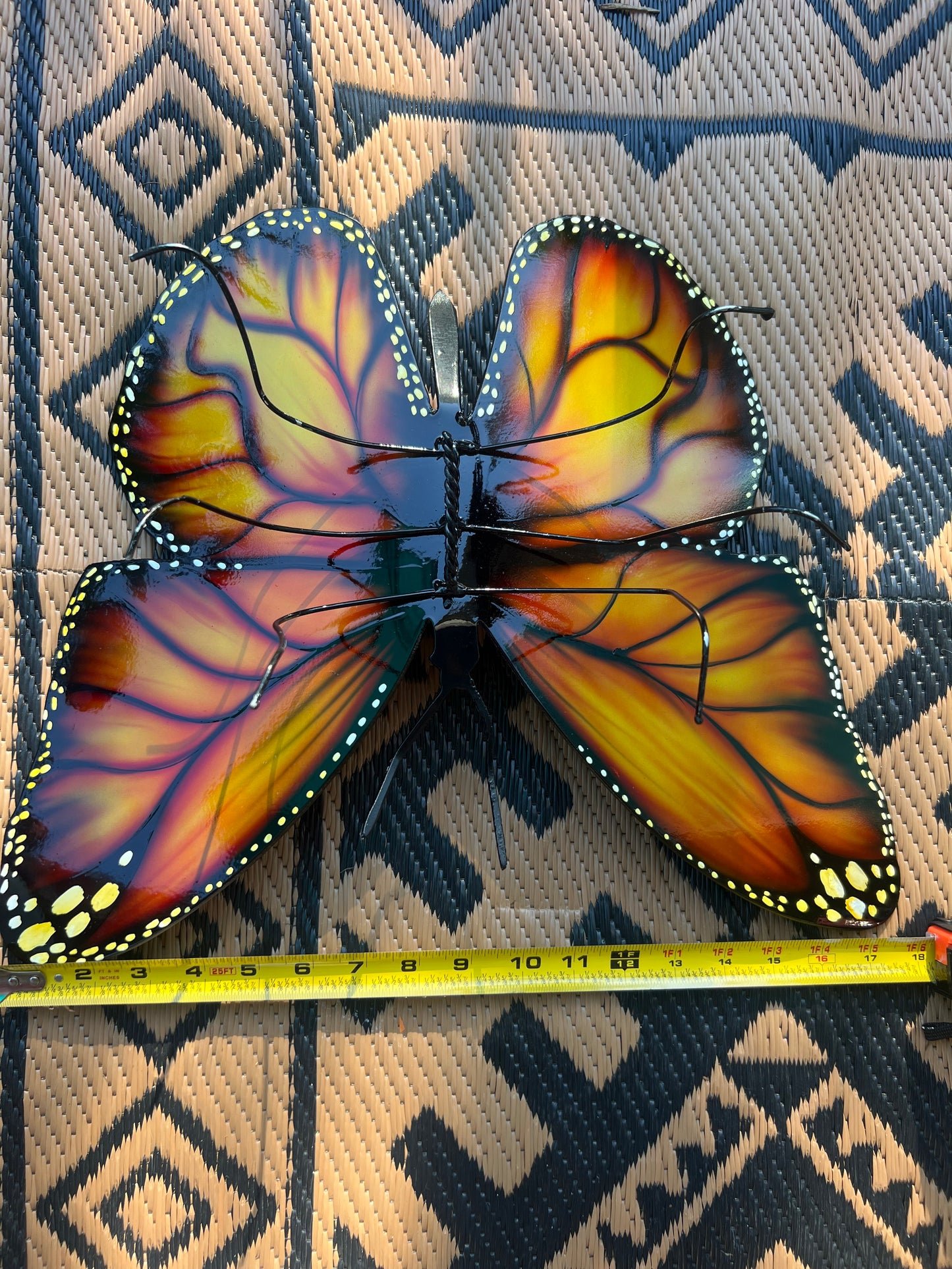 Stainless steel Monarch Butterfly. Great addition to the garden and landscape design. UV protected. Free shipping