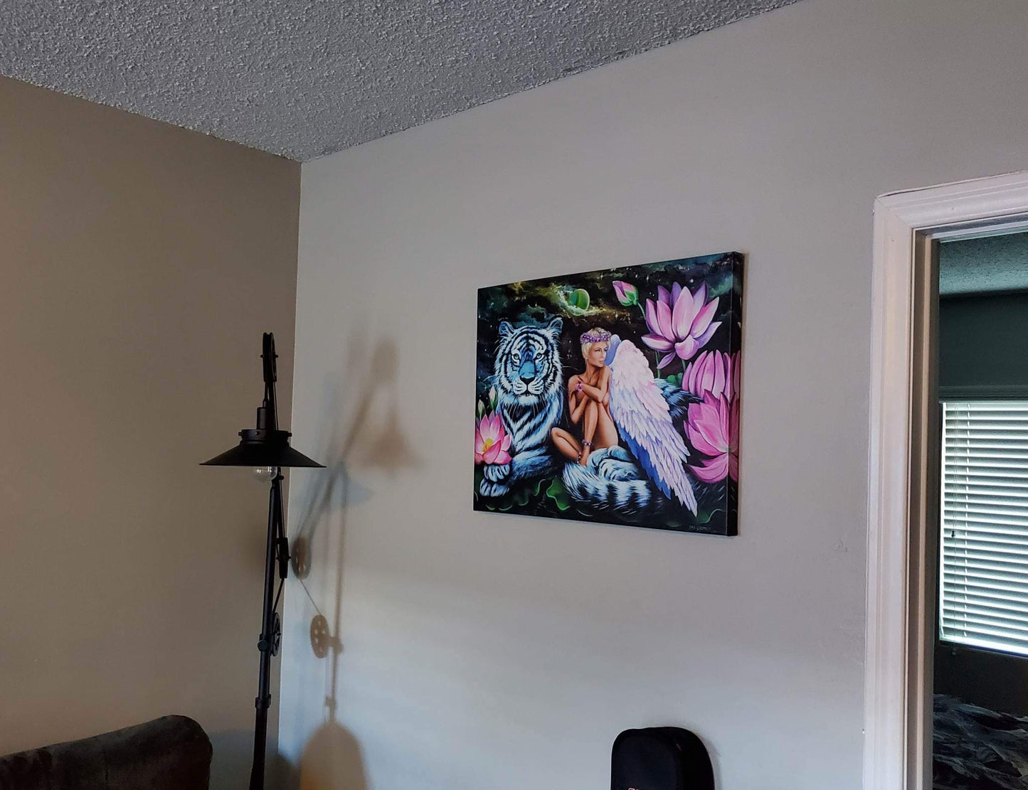 Fantasy Angel with Wight tiger giclee