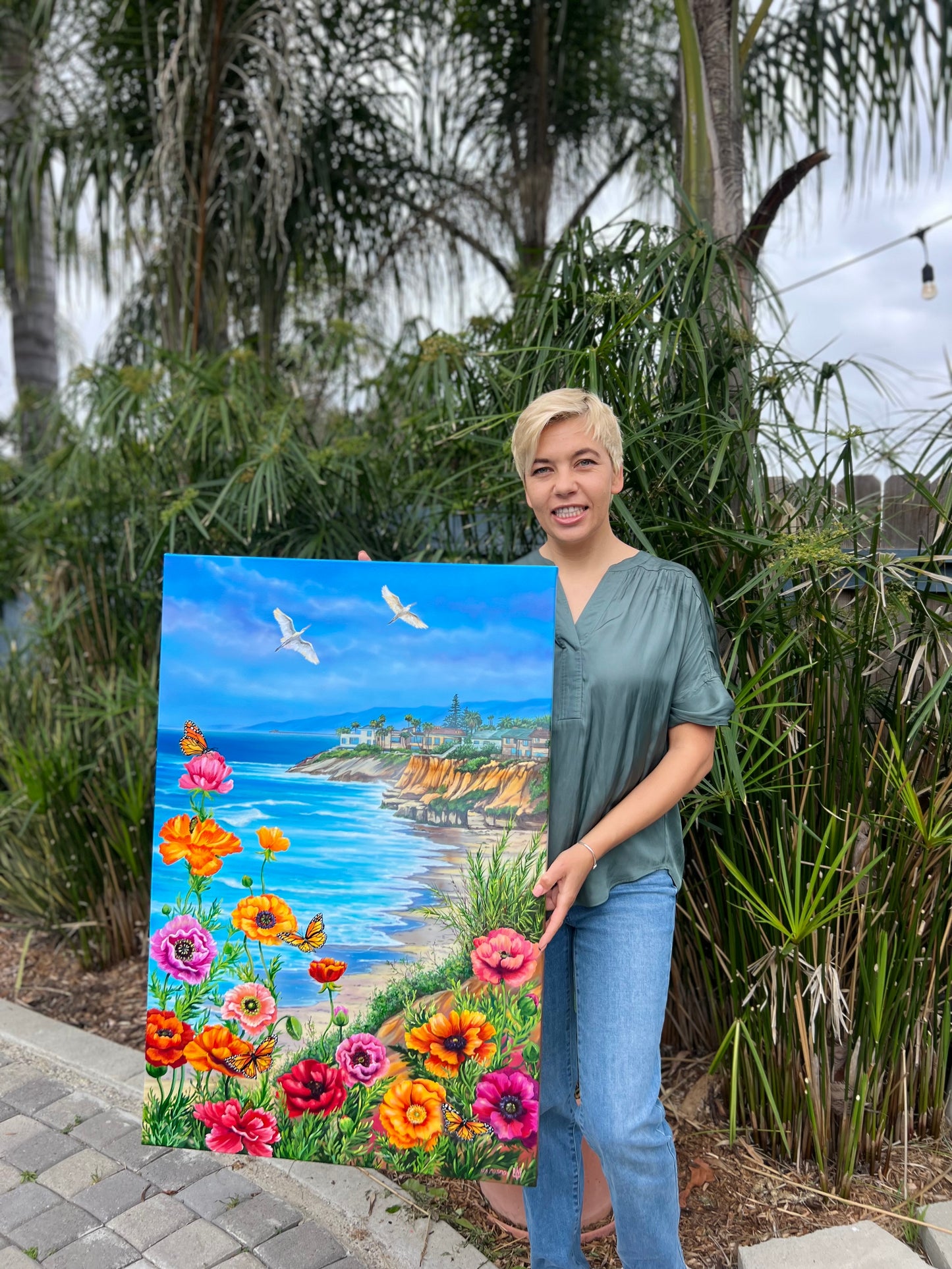 Carlsbad views. Terramar point and flower fields