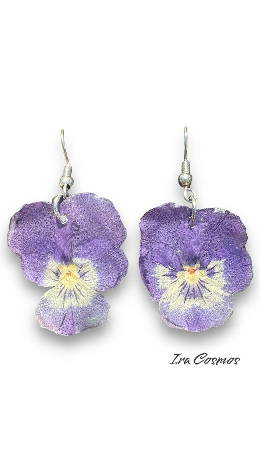 Purple Viola earrings