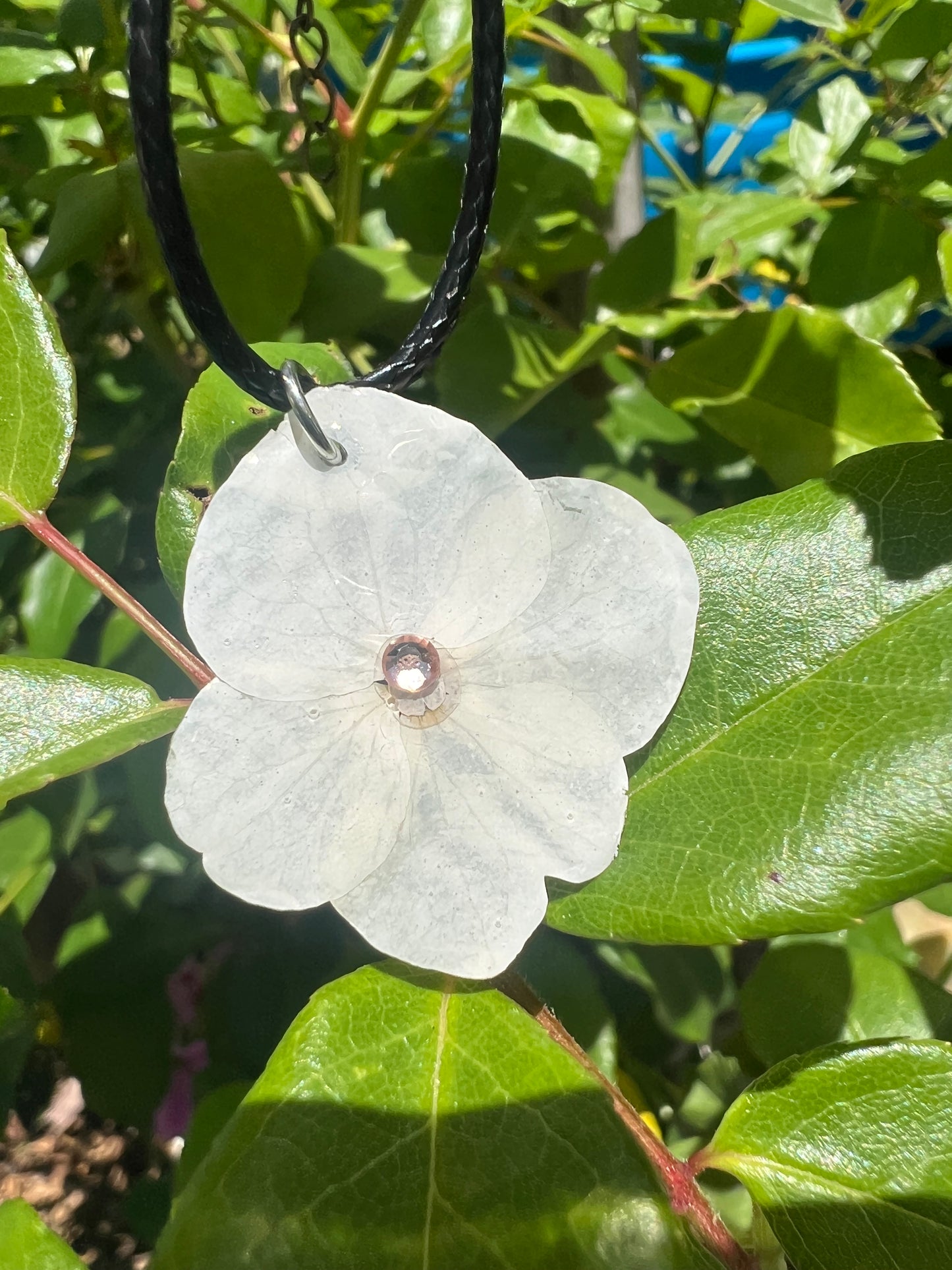 White Hydrangea necklace