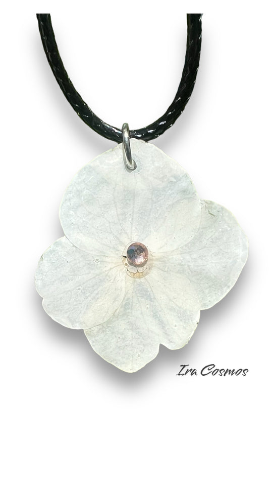 White Hydrangea necklace